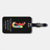 Elmo Alphabet | J Jelly Bean Bagagelabel (Achterkant horizontaal)