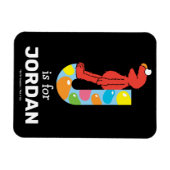 Elmo Alphabet | J Jelly Bean Magneet (Horizontaal)