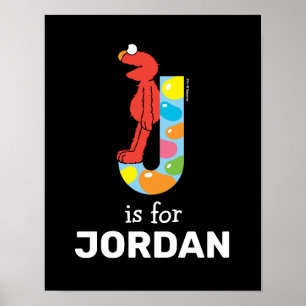 Elmo Alphabet   J Jelly Bean Poster