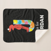 Elmo Alphabet | J Jelly Bean Sherpa Deken (Voorkant (horizontaal))