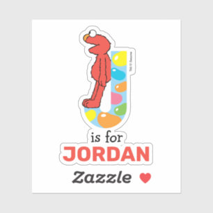 Elmo Alphabet J Jelly Bean Sticker
