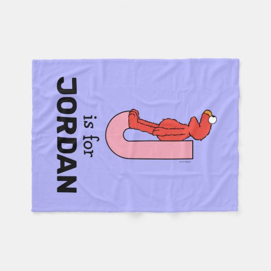 Elmo Alphabet | J Roze Fleece Deken (Voorkant (Horizontaal))