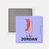 Elmo Alphabet | J Roze Magneet (Voorkant / Achterkant)