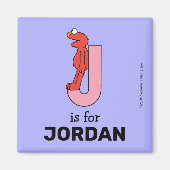 Elmo Alphabet | J Roze Magneet (Voorkant)