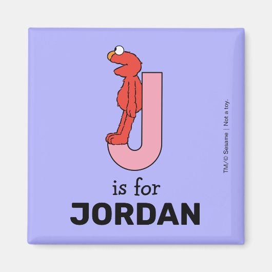 Elmo Alphabet | J Roze Magneet (Voorkant)