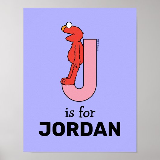 Elmo Alphabet | J Roze Poster (Voorkant)