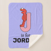 Elmo Alphabet | J Roze Sherpa Deken (Voorkant)