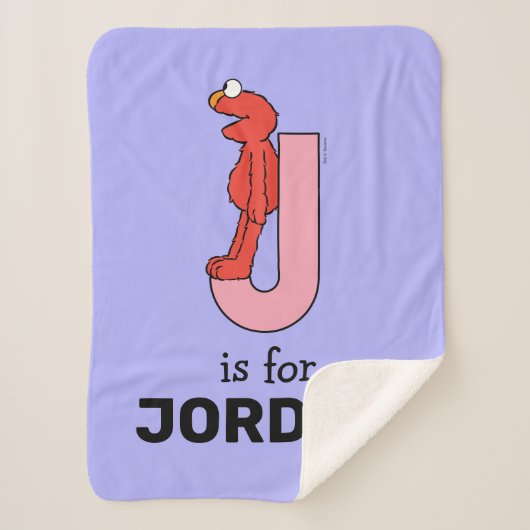 Elmo Alphabet | J Roze Sherpa Deken (Voorkant)