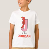 Elmo Alphabet | J Roze T-shirt (Voorkant)