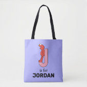 Elmo Alphabet | J Roze Tote Bag (Voorkant)