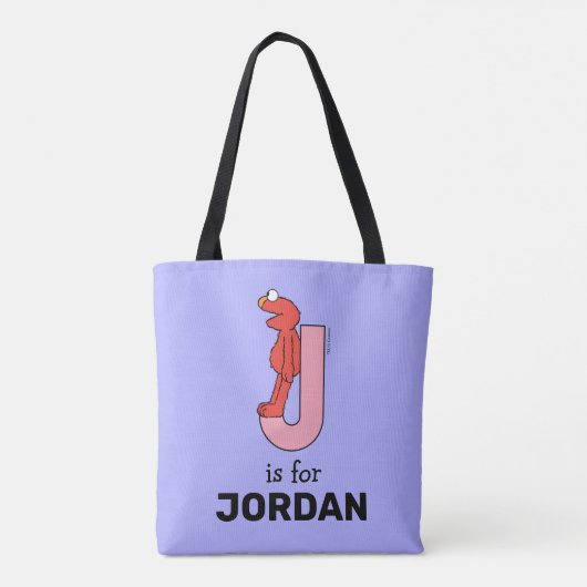 Elmo Alphabet | J Roze Tote Bag (Achterkant)