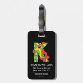 Elmo Alphabet | K Kiwi Bagagelabel (Achterkant verticaal)