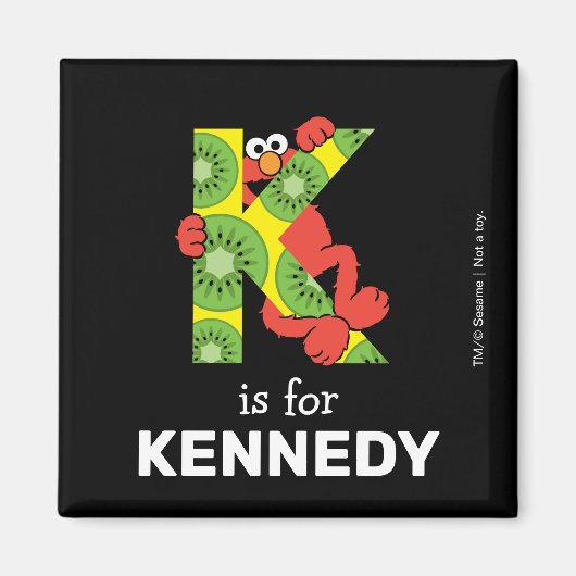 Elmo Alphabet | K Kiwi Magneet (Voorkant)