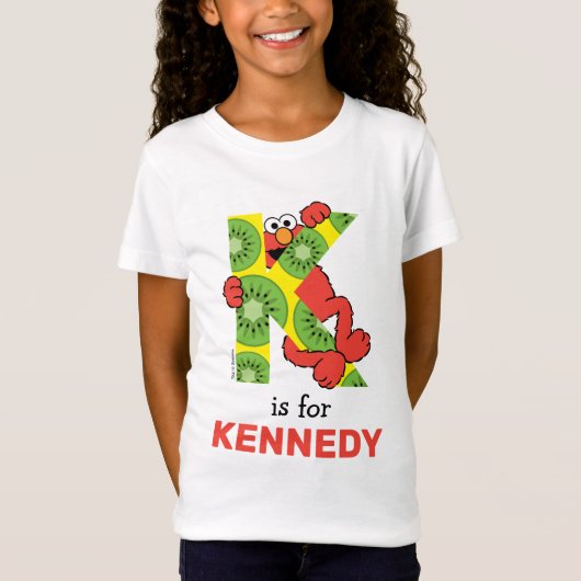 Elmo Alphabet | K Kiwi T-shirt (Voorkant)