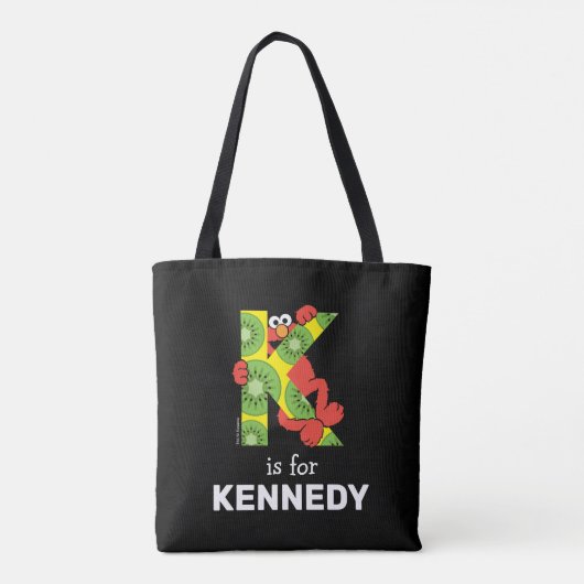 Elmo Alphabet | K Kiwi Tote Bag (Achterkant)