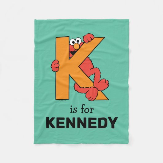 Elmo Alphabet | K SINAASAPPEL Fleece Deken (Voorkant)