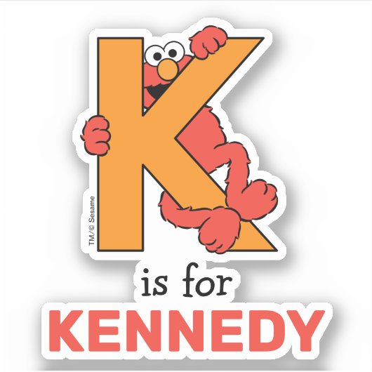 Elmo Alphabet | K SINAASAPPEL Sticker (Voorkant)