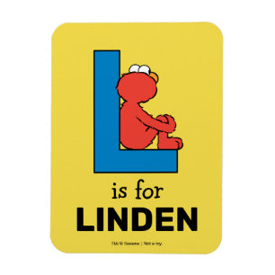 Elmo Alphabet   L Blauw Magneet