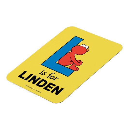 Elmo Alphabet | L Blauw Magneet (Linkerzijde)