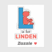 Elmo Alphabet | L Blauw Sticker (Vel)