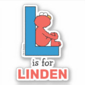 Elmo Alphabet | L Blauw Sticker (Voorkant)