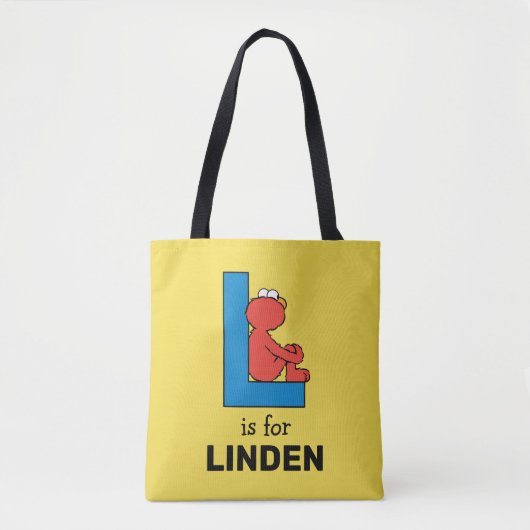 Elmo Alphabet | L Blauw Tote Bag (Voorkant)
