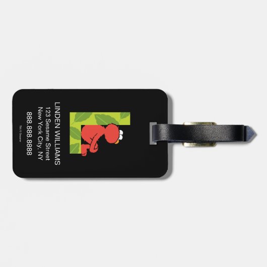 Elmo Alphabet | L Leaf Bagagelabel (Achterkant horizontaal)