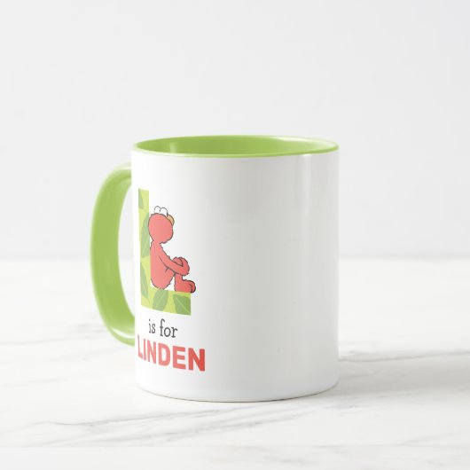 Elmo Alphabet | L Leaf Mok (Voorkant links)