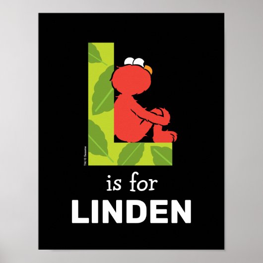 Elmo Alphabet | L Leaf Poster (Voorkant)
