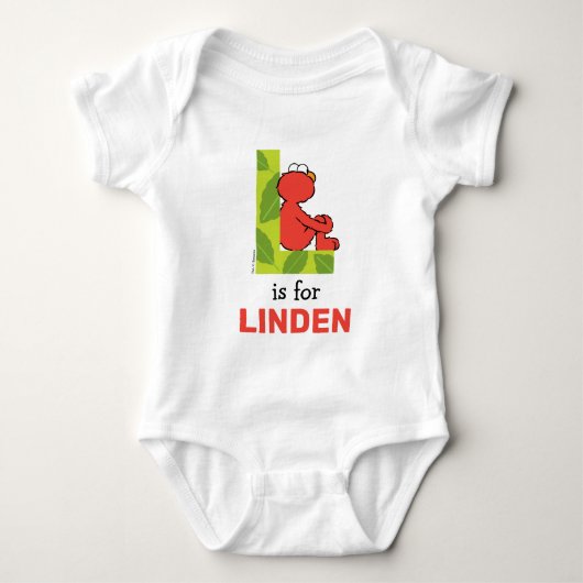 Elmo Alphabet | L Leaf Romper (Voorkant)
