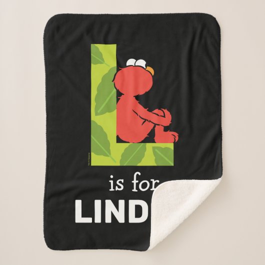 Elmo Alphabet | L Leaf Sherpa Deken (Voorkant)