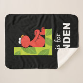 Elmo Alphabet | L Leaf Sherpa Deken (Voorkant (horizontaal))