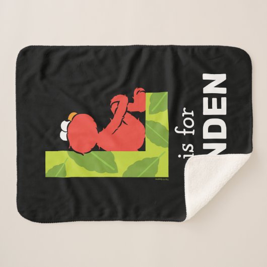 Elmo Alphabet | L Leaf Sherpa Deken (Voorkant (horizontaal))