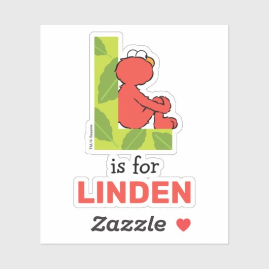 Elmo Alphabet | L Leaf Sticker (Vel)