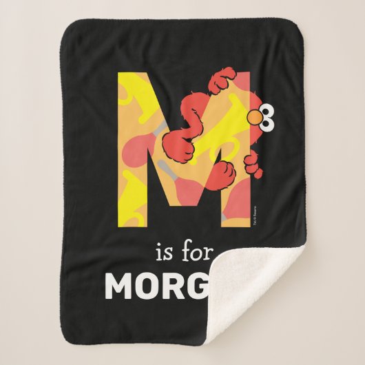 Elmo Alphabet | M Muziek Sherpa Deken (Voorkant)
