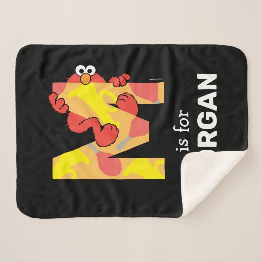 Elmo Alphabet | M Muziek Sherpa Deken (Voorkant (horizontaal))
