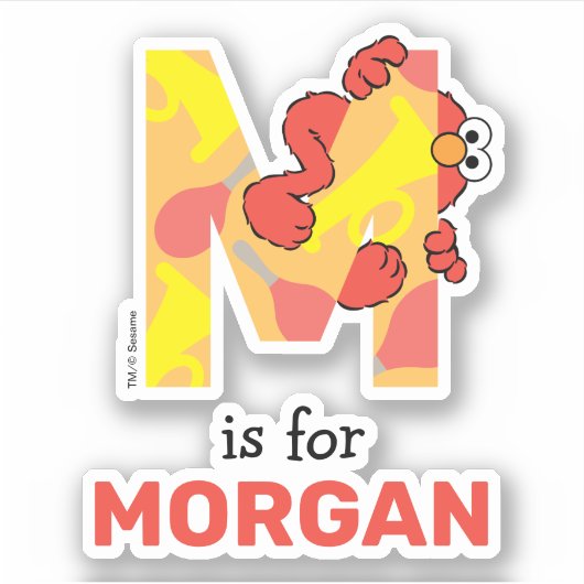 Elmo Alphabet | M Muziek Sticker (Voorkant)