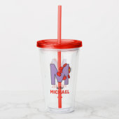 Elmo Alphabet | M PAARS Acryl Drinkbeker (Voorkant)