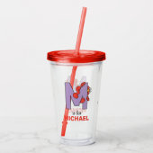 Elmo Alphabet | M PAARS Acryl Drinkbeker (Achterkant)