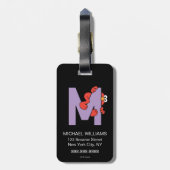 Elmo Alphabet | M PAARS Bagagelabel (Achterkant verticaal)