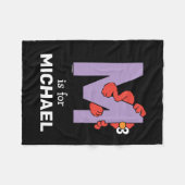 Elmo Alphabet | M PAARS Fleece Deken (Voorkant (Horizontaal))
