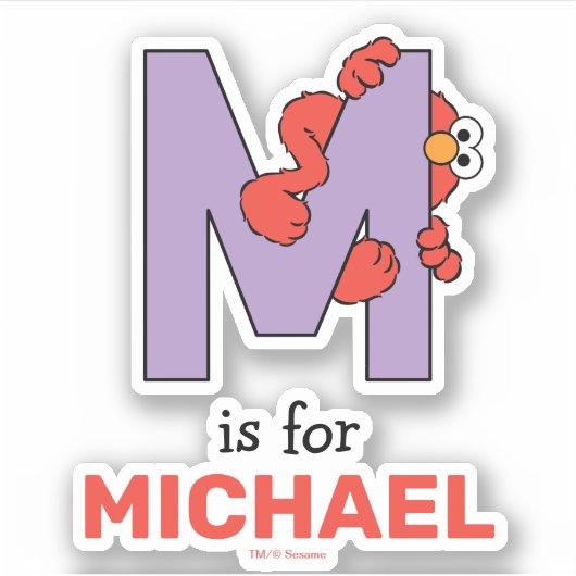 Elmo Alphabet | M PAARS Sticker (Voorkant)