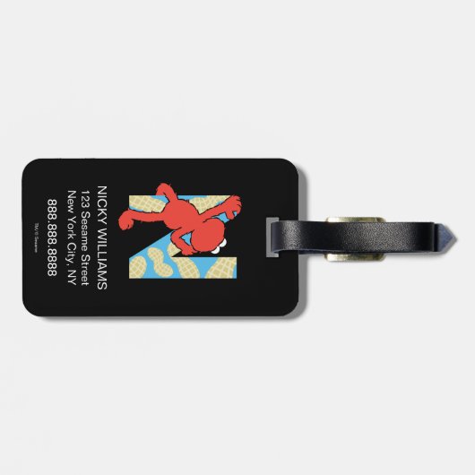 Elmo Alphabet | N Nuts Bagagelabel (Achterkant horizontaal)