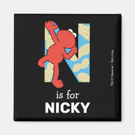 Elmo Alphabet | N Nuts Magneet (Voorkant)
