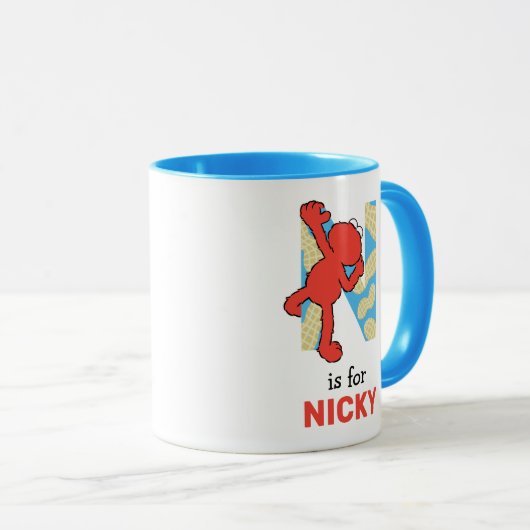 Elmo Alphabet | N Nuts Mok (Voorkant rechts)