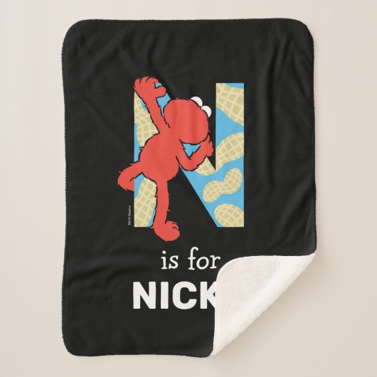 Elmo Alphabet | N Nuts Sherpa Deken (Voorkant)