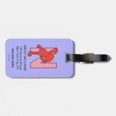 Elmo Alphabet | N Roze Bagagelabel (Achterkant horizontaal)