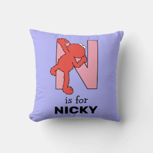 Elmo Alphabet   N Roze Kussen