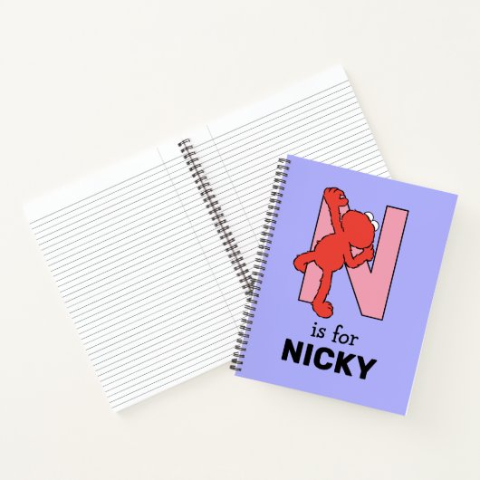 Elmo Alphabet | N Roze Notitieboek (Binnen)