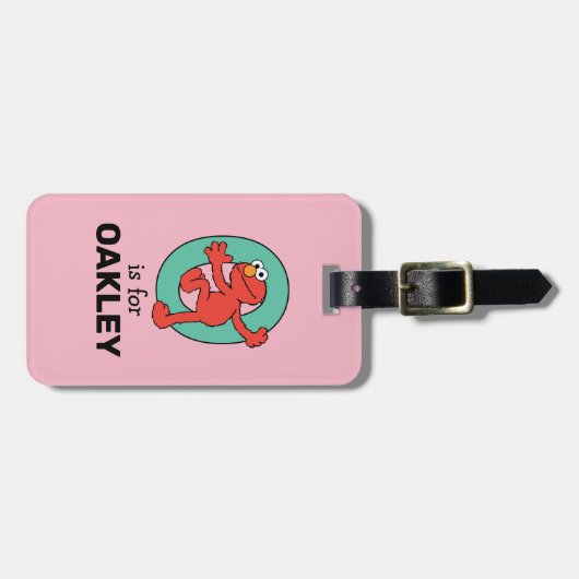 Elmo Alphabet | O BLAUWGROEN Bagagelabel (Voorkant horizontaal)